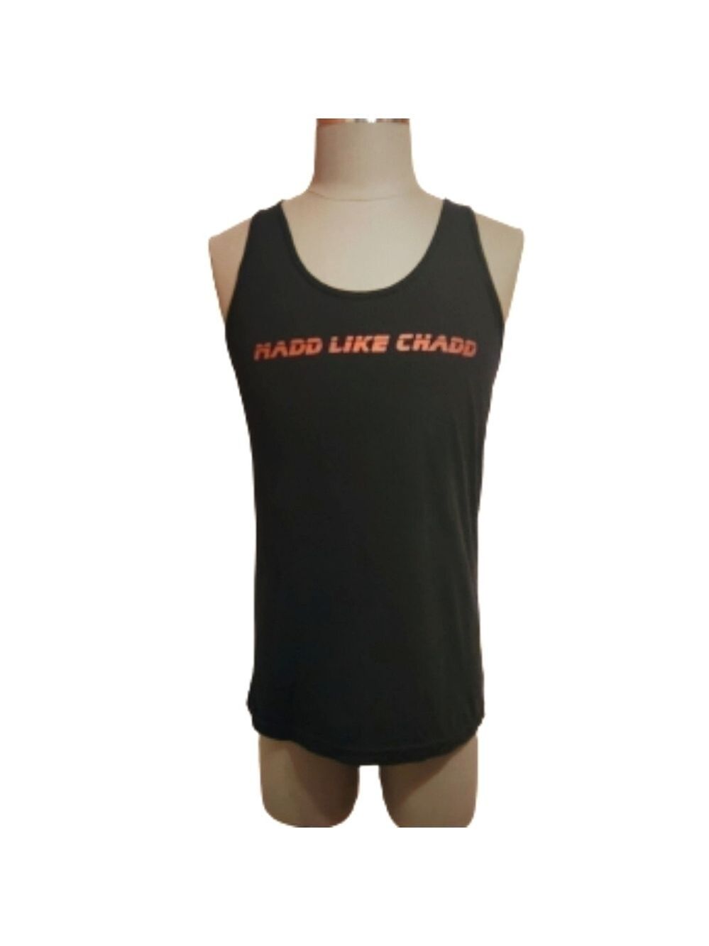 American Apparel Graphic Knit Tank Top Black Red Large